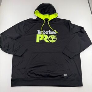 Timberland PRO Mens XXL Black Neon Hooded Performance Sweatshirt TB0A126S